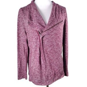 GH Bass & Co Asymmetrical Full Zip Knit Women's Large Jacket